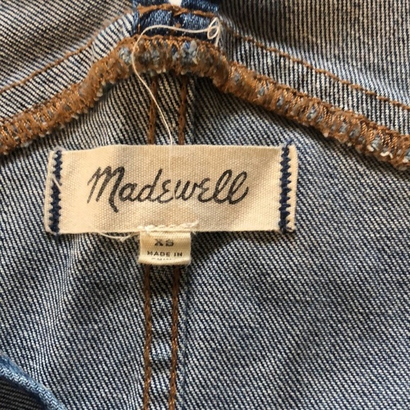 Madewell Kemp Mid Wash Skinny Overall Jeans - Picture 2 of 9